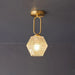 Ceiling Light Brass Glass in Art Deco Style | Ralsera
