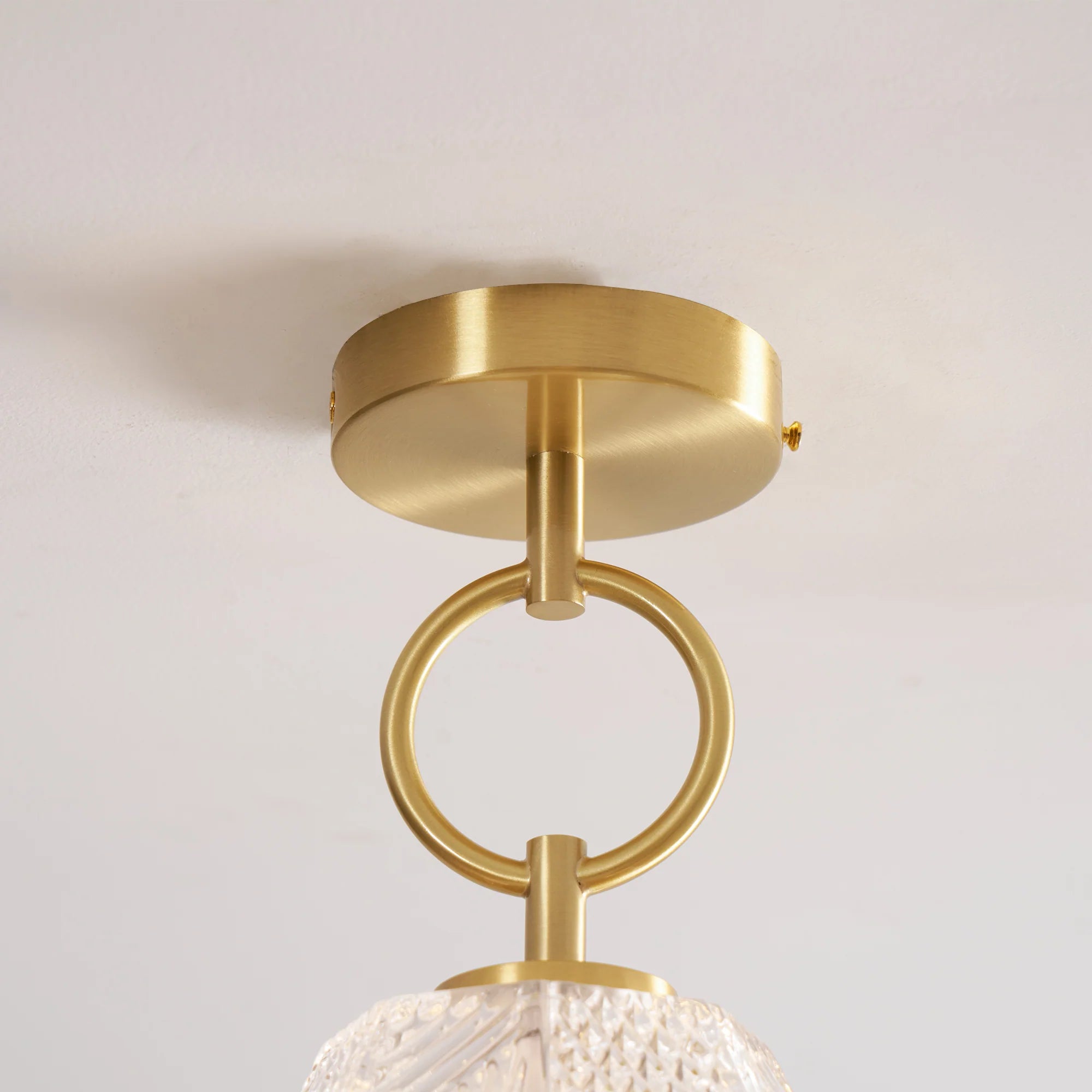 Ceiling Light Brass Glass in Art Deco Style | Ralsera