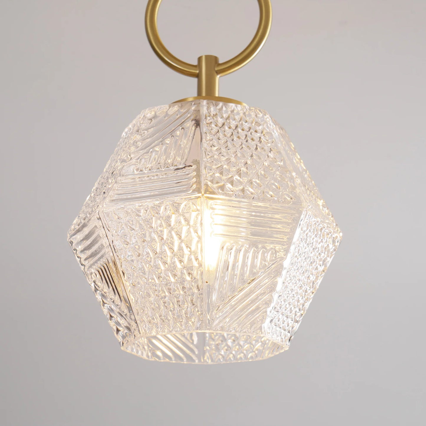 Ceiling Light Brass Glass in Art Deco Style | Ralsera
