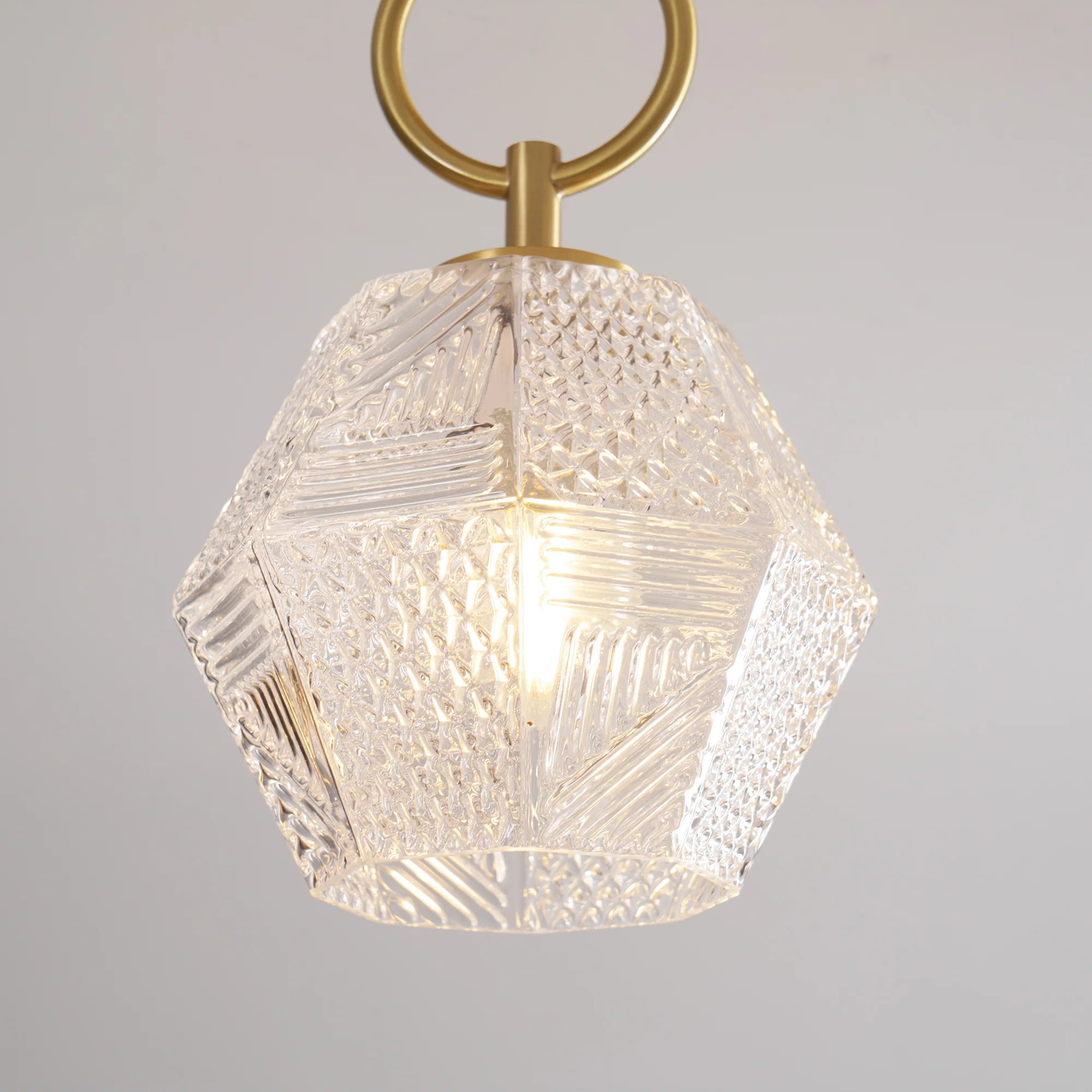 Ceiling Light Brass Glass in Art Deco Style | Ralsera