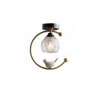 Ceiling Light Brass with Ceramic Bird Modern Style | Avinor