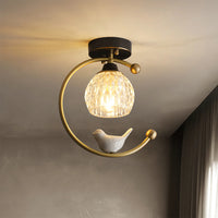 Ceiling Light Brass with Ceramic Bird Modern Style | Avinor