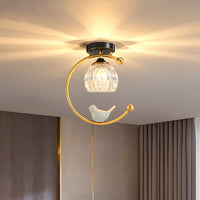 Ceiling Light Brass with Ceramic Bird Modern Style | Avinor