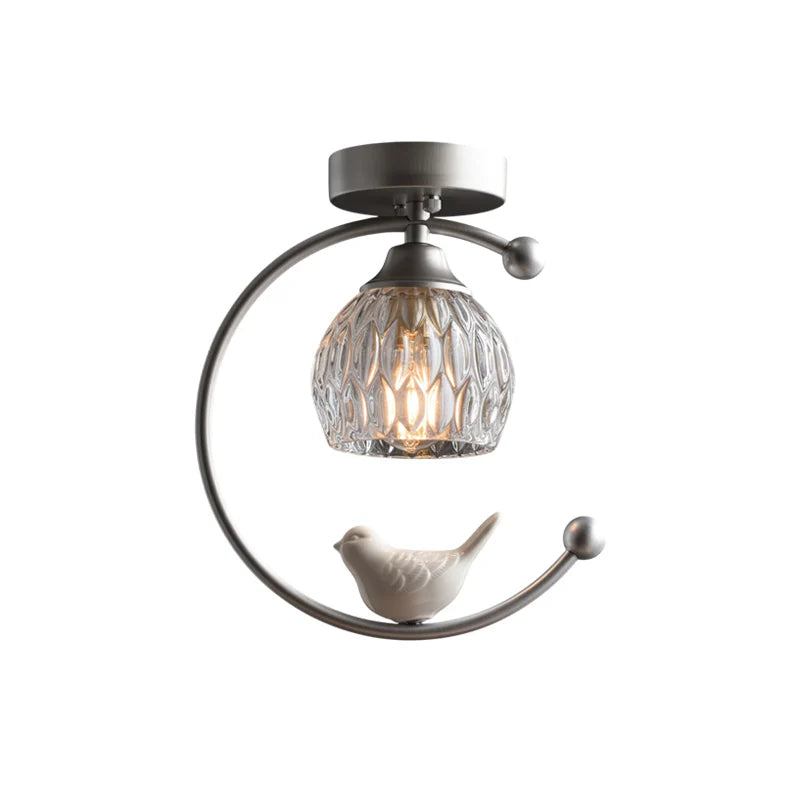 Ceiling Light Brass with Ceramic Bird Modern Style | Avinor