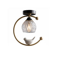 Ceiling Light Brass with Ceramic Bird Modern Style | Avinor