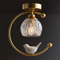 Ceiling Light Brass with Ceramic Bird Modern Style | Avinor