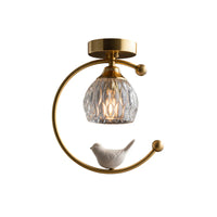Ceiling Light Brass with Ceramic Bird Modern Style | Avinor
