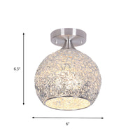 Ceiling Light Chrome Dome Flush Mount Modern | Orniva