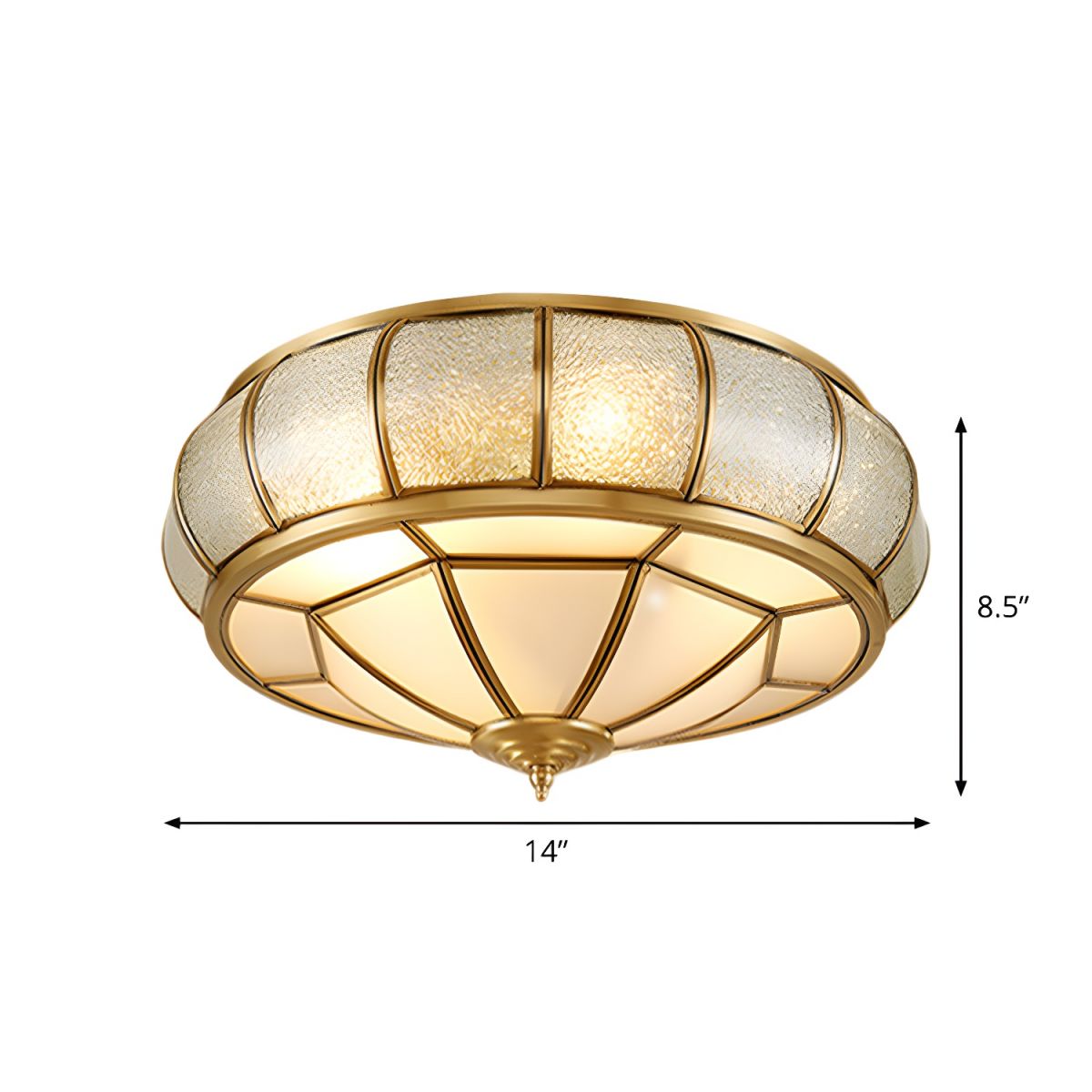 Ceiling Light Colonial Flush Mount Vintage Glass | Velmira