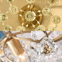 Ceiling Light Crystal Balls Brass Semi Flush Modern | Calyrex