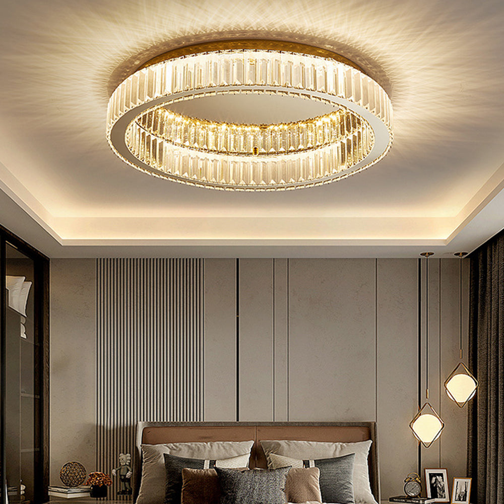 Ceiling Light Crystal Design in Modern Gold | Sulviro
