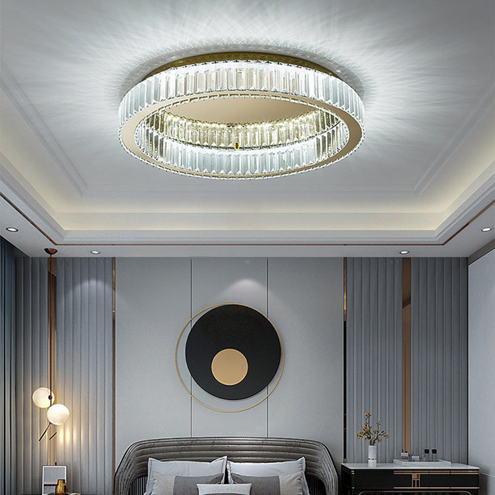Ceiling Light Crystal Design in Modern Gold | Sulviro