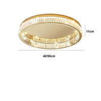 Ceiling Light Crystal Design in Modern Gold | Sulviro