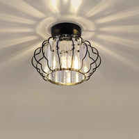 Ceiling Light Crystal Modern Round Design Gold or Black | Golcrest