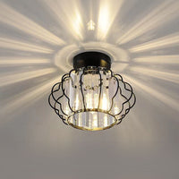 Ceiling Light Crystal Modern Round Design Gold or Black | Golcrest