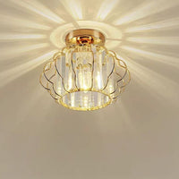 Ceiling Light Crystal Modern Round Design Gold or Black | Golcrest
