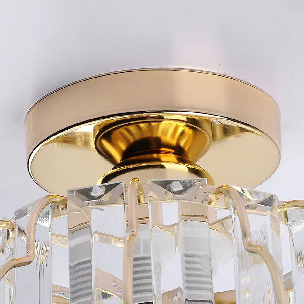 Ceiling Light Crystal Modern Round Design Gold or Black | Golcrest