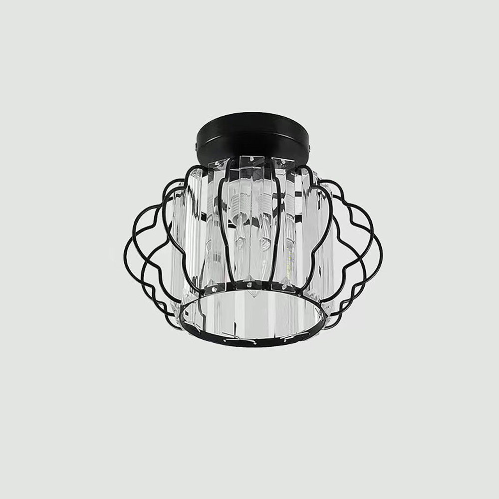 Ceiling Light Crystal Modern Round Design Gold or Black | Golcrest