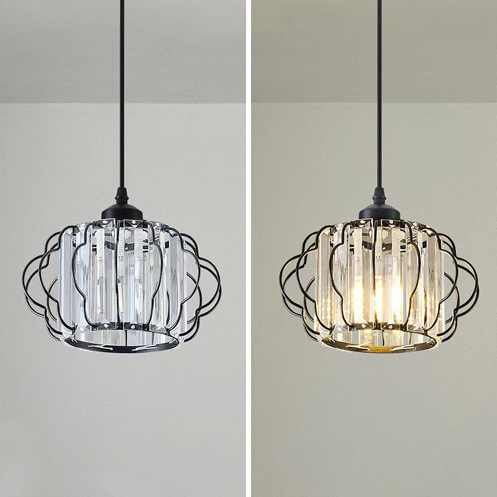 Ceiling Light Crystal Modern Round Design Gold or Black | Golcrest
