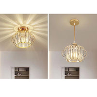 Ceiling Light Crystal Modern Round Design Gold or Black | Golcrest