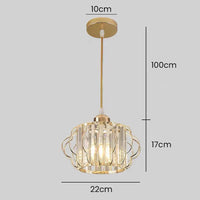 Ceiling Light Crystal Modern Round Design Gold or Black | Golcrest