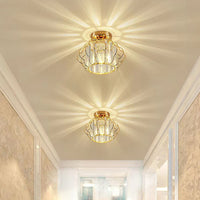 Ceiling Light Crystal Modern Round Design Gold or Black | Golcrest