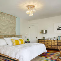 Ceiling Light Crystal Semi Flush Modern Style | Virella