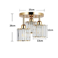 Ceiling Light Crystal Semi Flush Modern Style | Virella