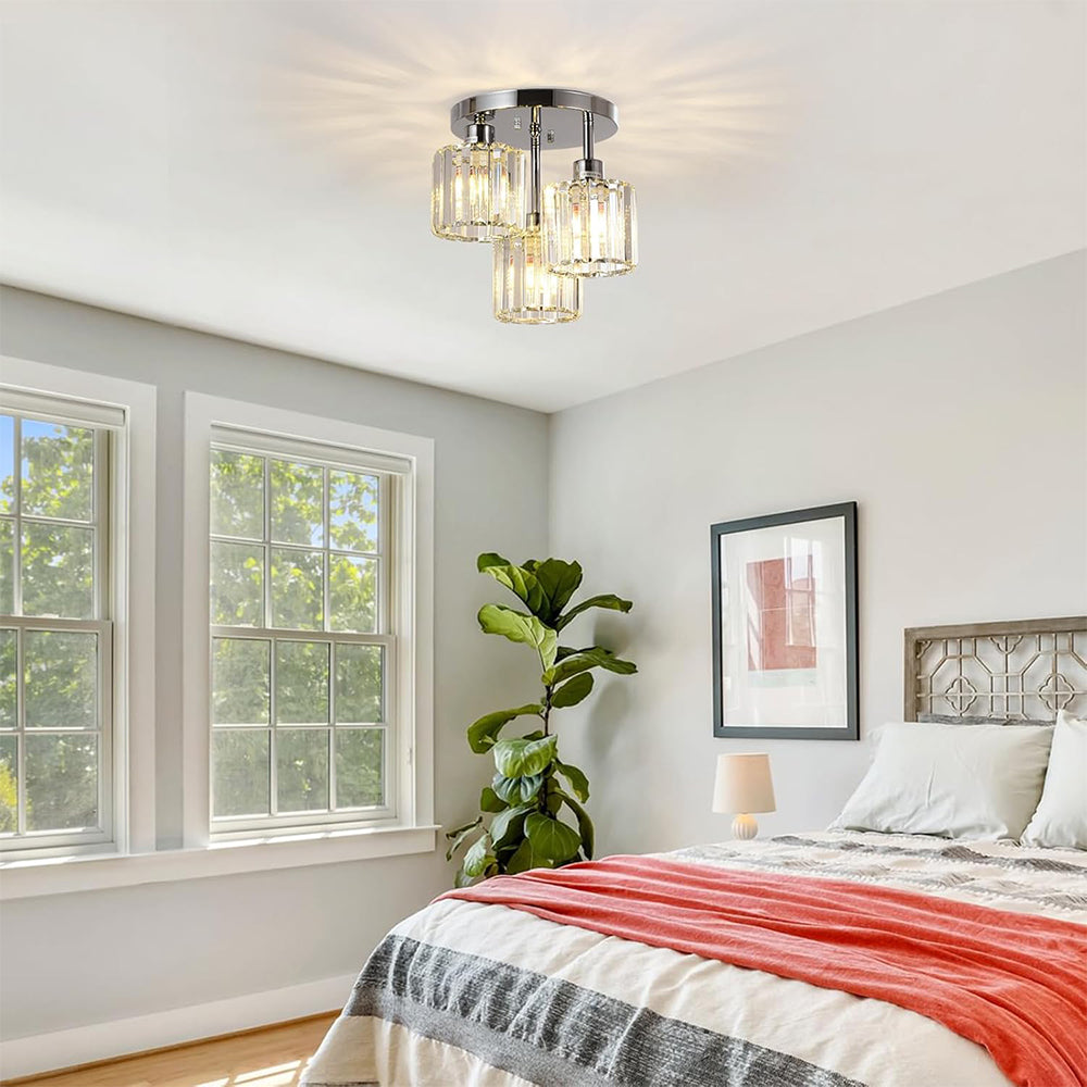 Ceiling Light Crystal Semi Flush Modern Style | Virella