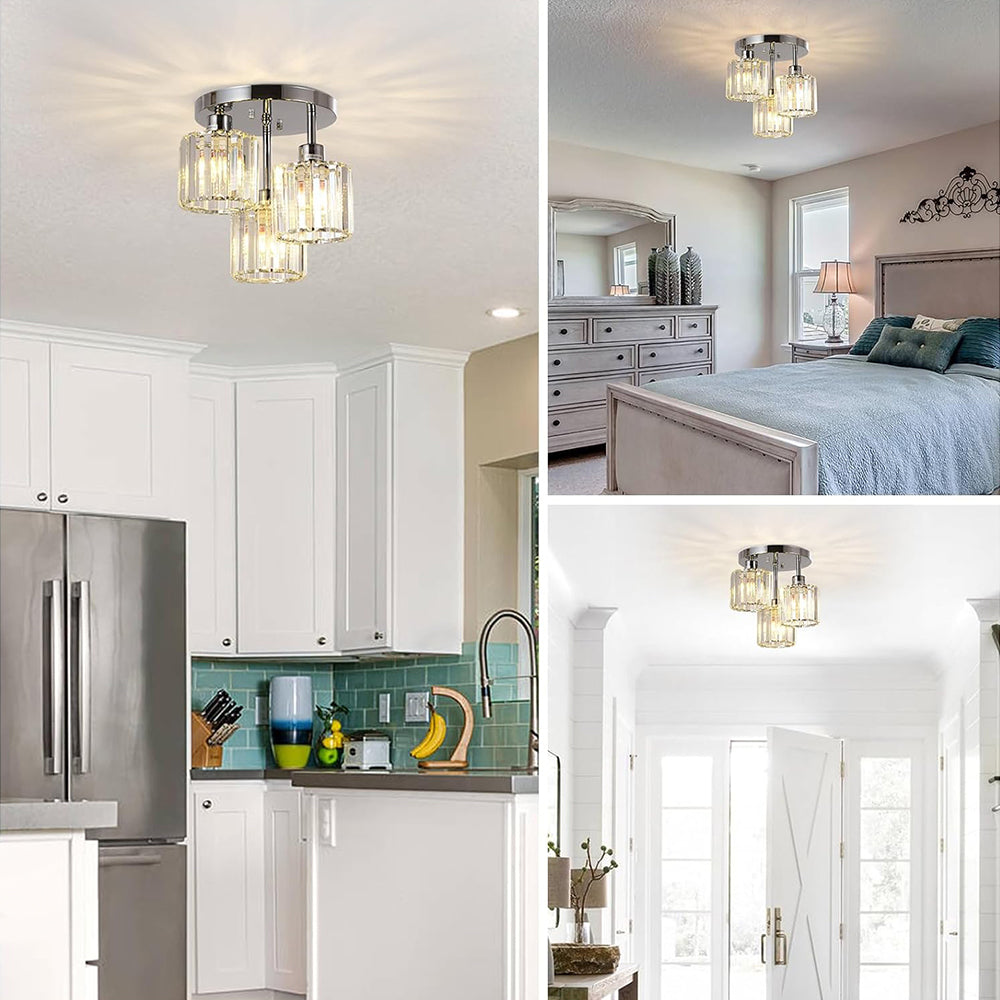 Ceiling Light Crystal Semi Flush Modern Style | Virella