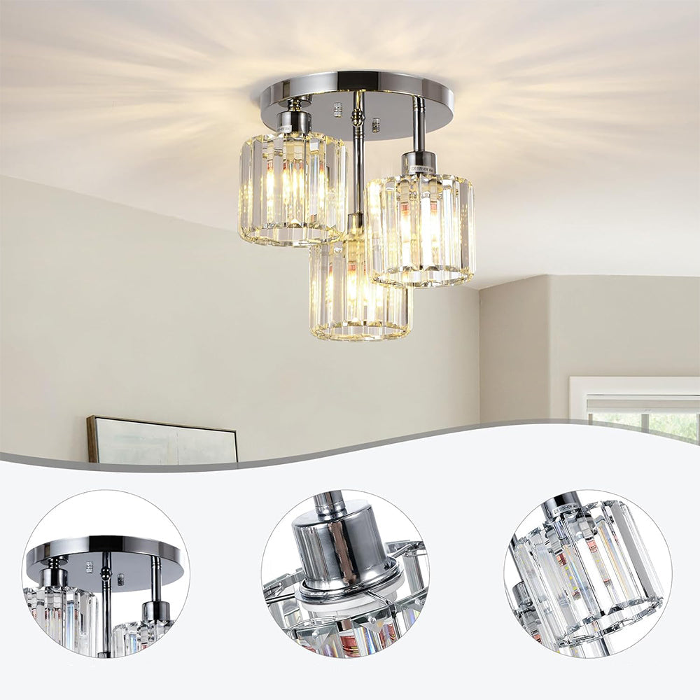 Ceiling Light Crystal Semi Flush Modern Style | Virella