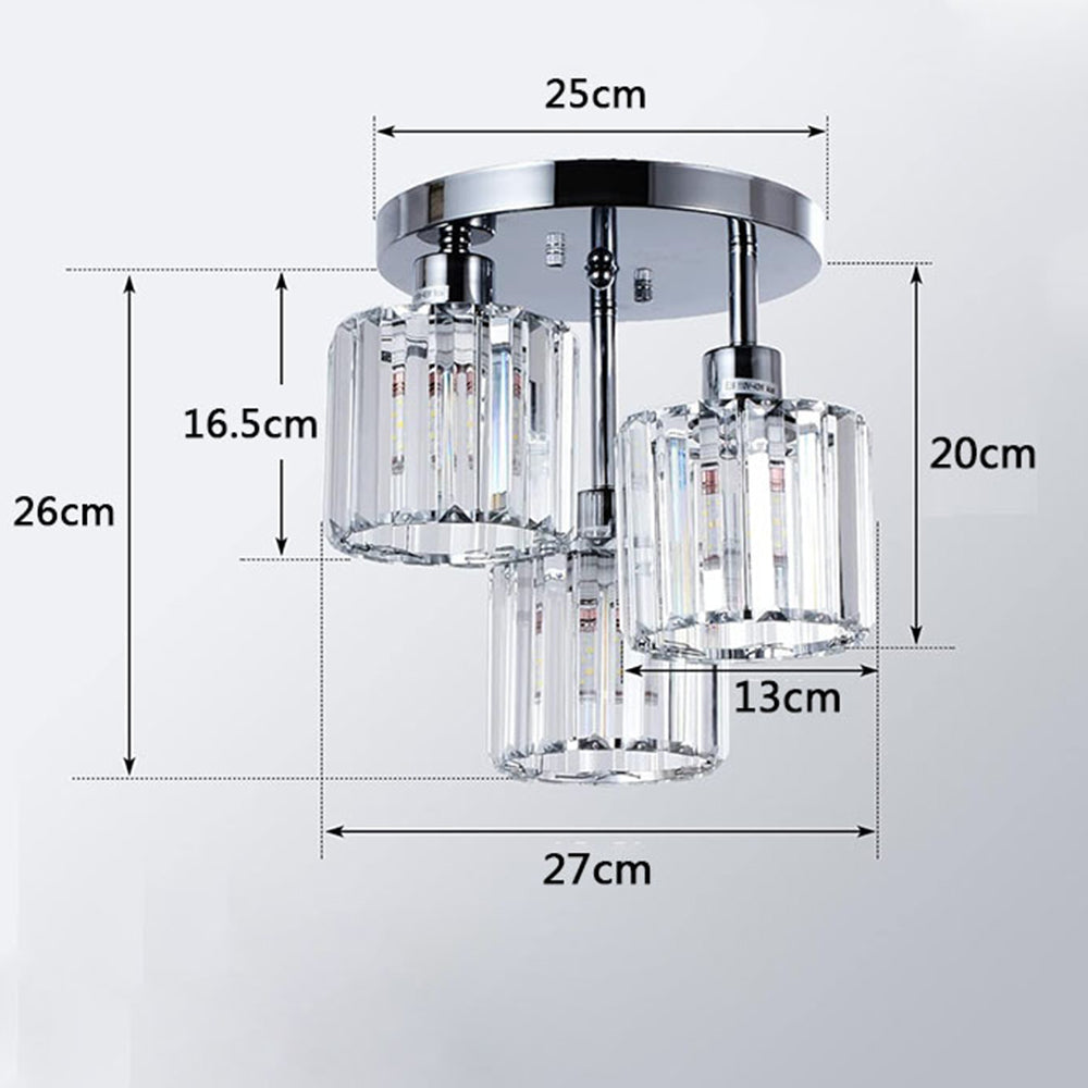 Ceiling Light Crystal Semi Flush Modern Style | Virella