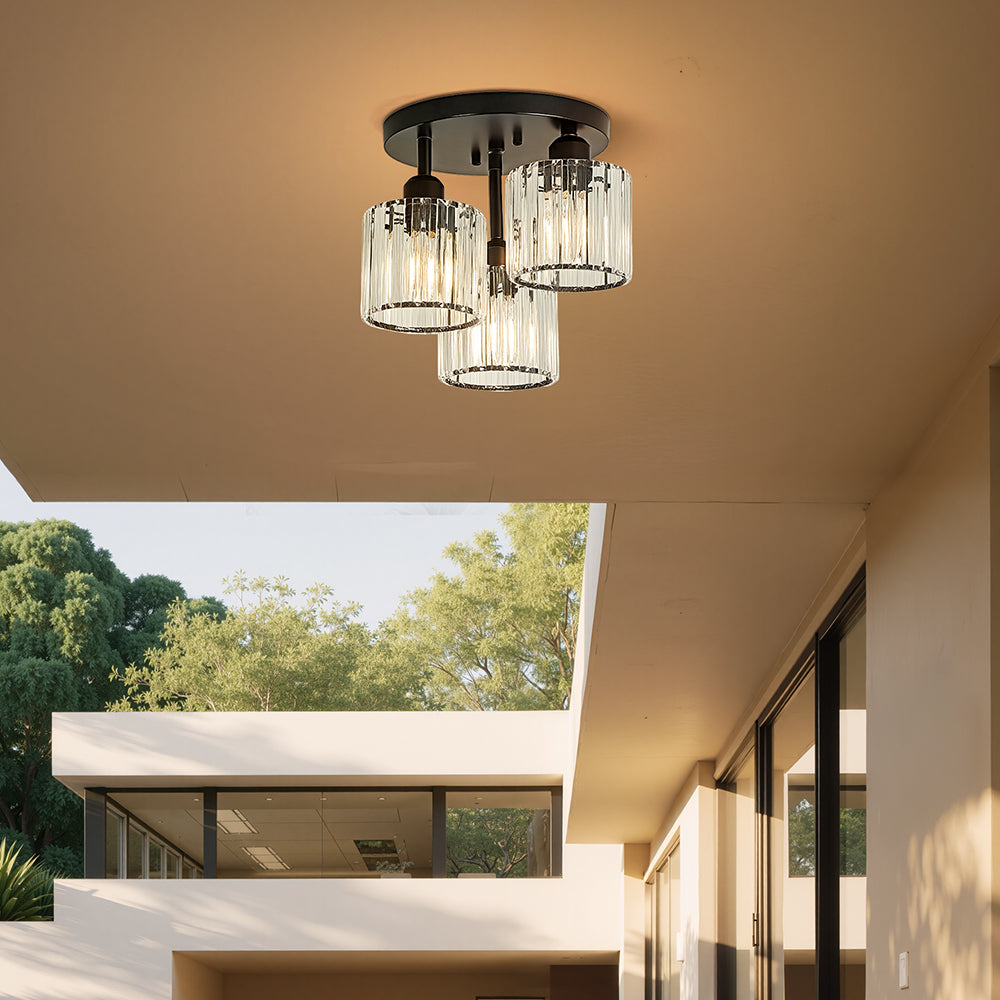 Ceiling Light Crystal Semi Flush Modern Style | Virella