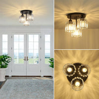 Ceiling Light Crystal Semi Flush Modern Style | Virella