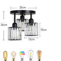 Ceiling Light Crystal Semi Flush Modern Style | Virella