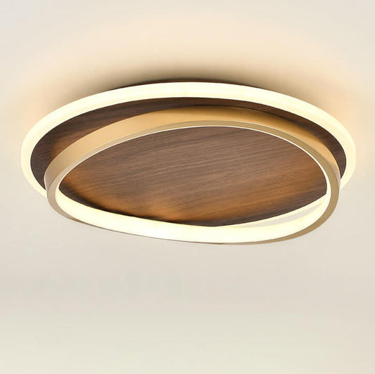 Ceiling Light Dimmable LED Walnut Grain Minimalist Style | Emivor
