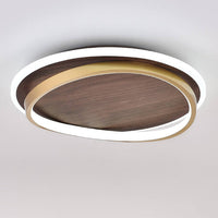 Ceiling Light Dimmable LED Walnut Grain Minimalist Style | Emivor