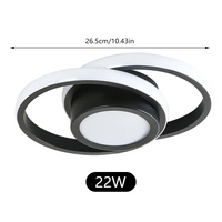 Ceiling Light Double Ring LED Minimalist Style | Monvel