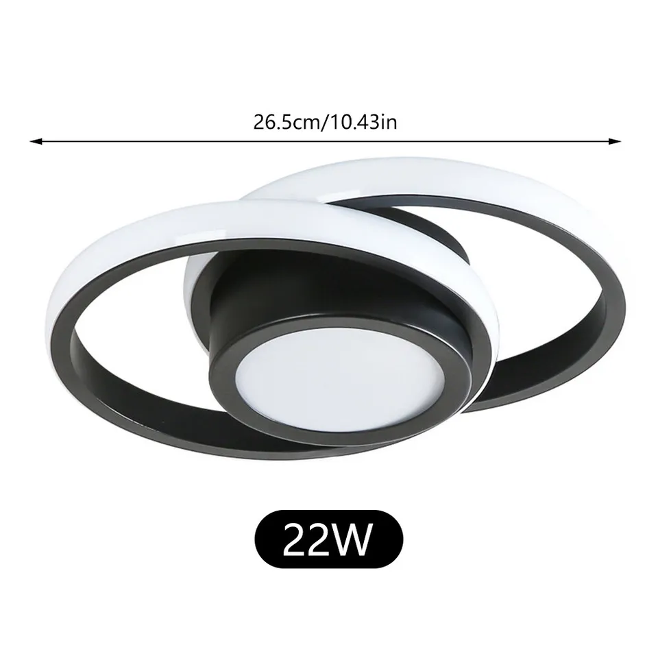 Ceiling Light Double Ring LED Minimalist Style | Monvel