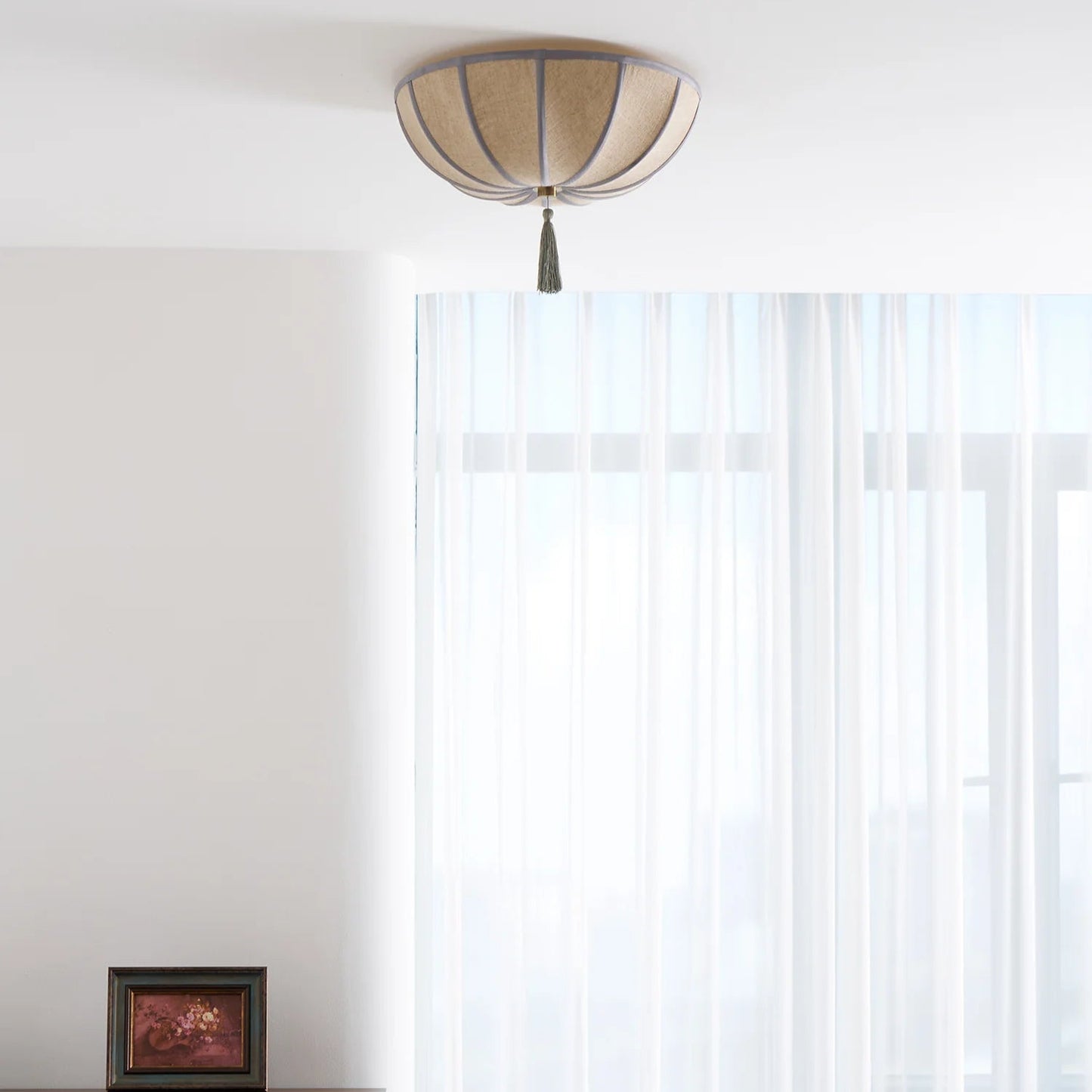 Ceiling Light Fabric Shade with Floral Design | Fleurio