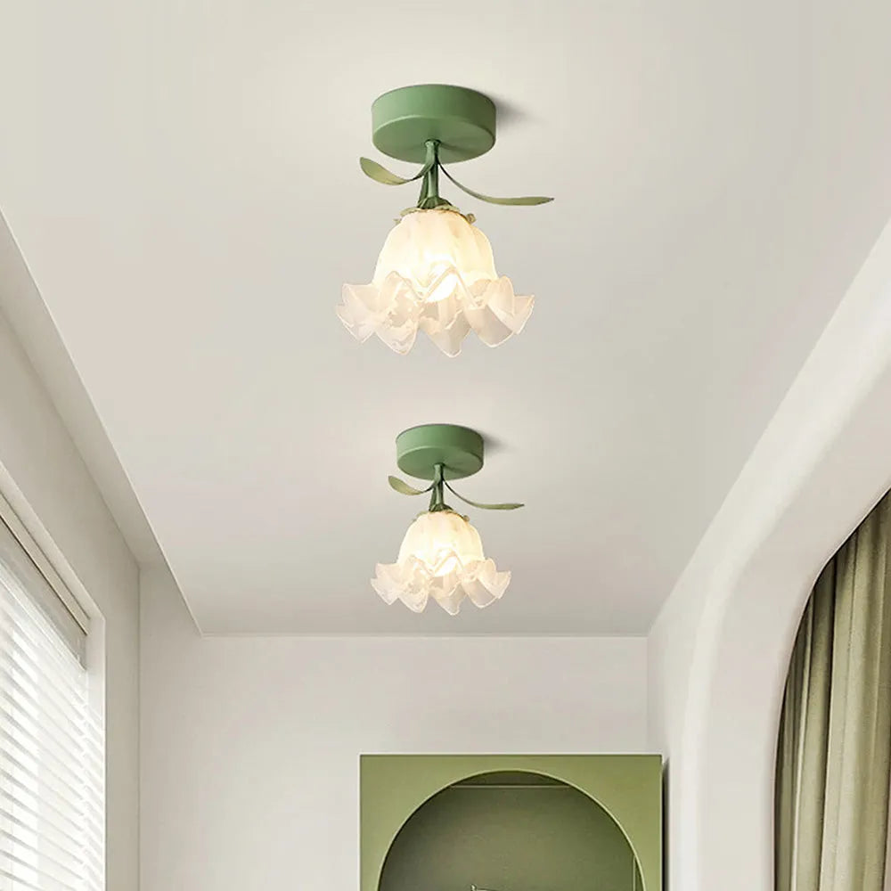 Ceiling Light Flower Glass in Modern Interior | Florva