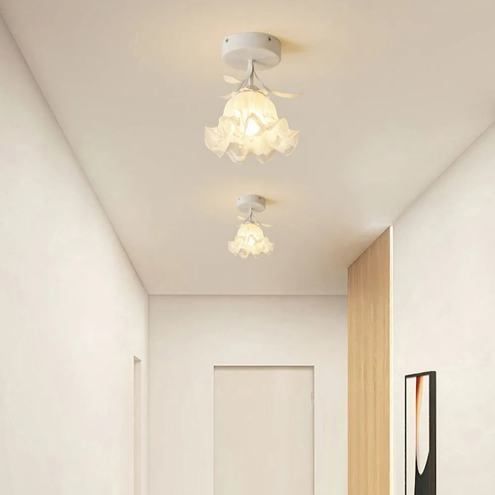 Ceiling Light Flower Glass in Modern Interior | Florva