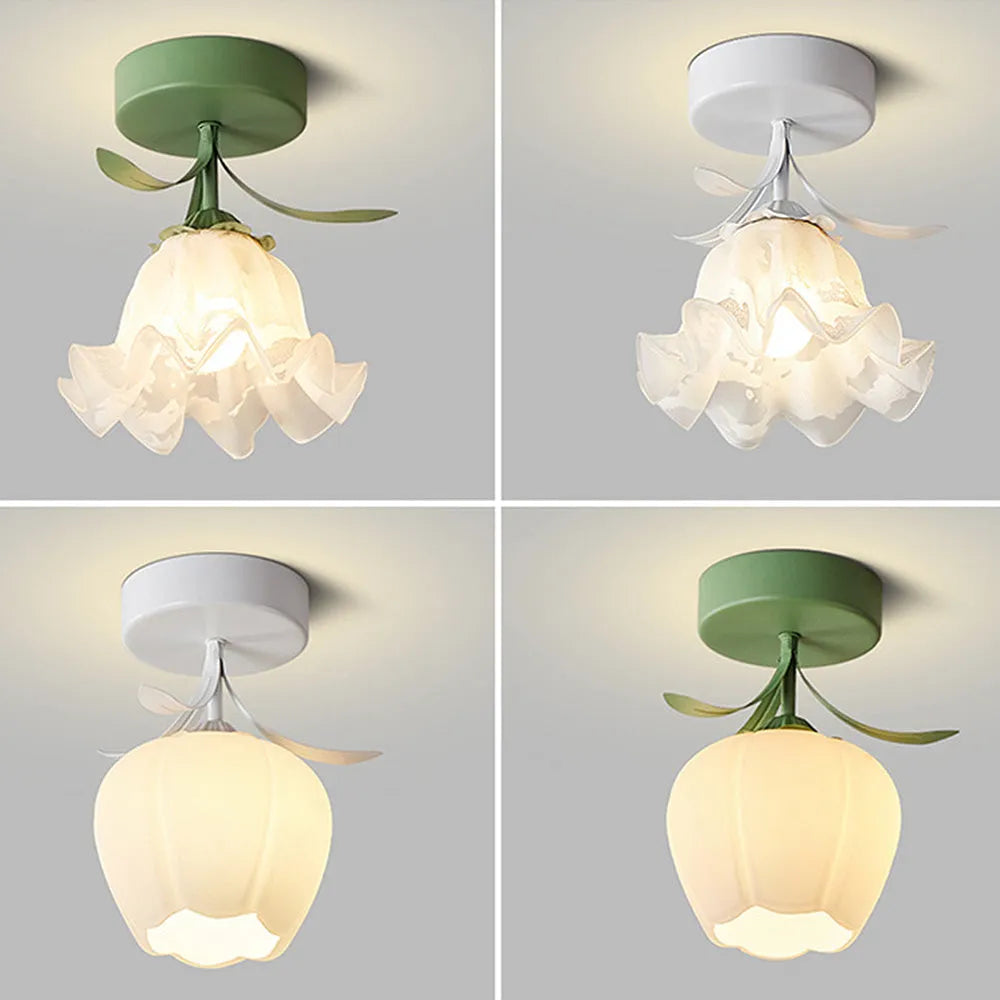 Ceiling Light Flower Glass in Modern Interior | Florva