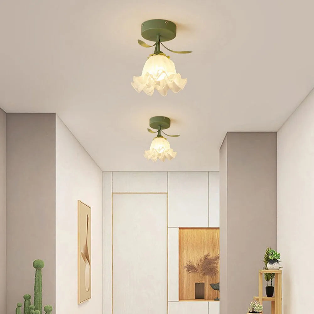 Ceiling Light Flower Glass in Modern Interior | Florva