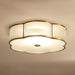Ceiling Light Flush Mount Ribbed Glass Traditional Style | Clovira