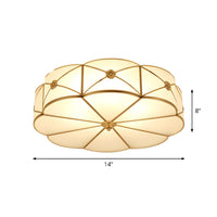 Ceiling Light Frosted Glass Vintage Flush Mount | Valmira