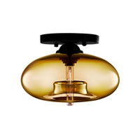Ceiling Light Glass Oval Shade Industrial Style | Olviera