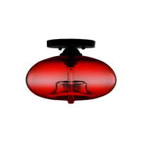 Ceiling Light Glass Oval Shade Industrial Style | Olviera
