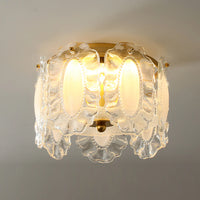 Ceiling Light Glass Petals with Pearl Detail Scandinavian Style | Perleza