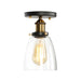 Ceiling Light Glass Semi Flush in Industrial Style | Brinora